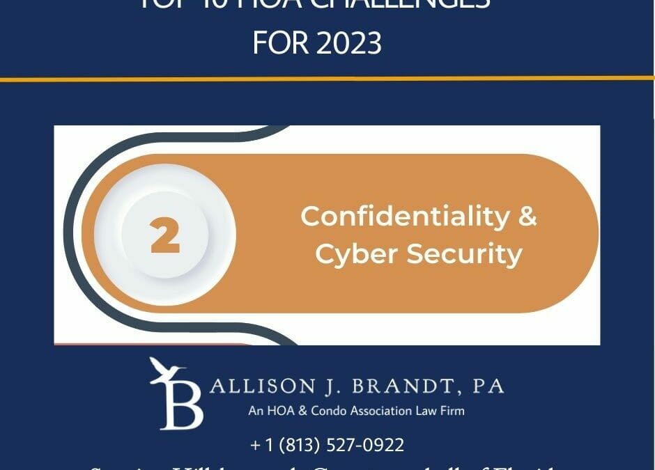 Community Associations Confidentiality and Cyber Security